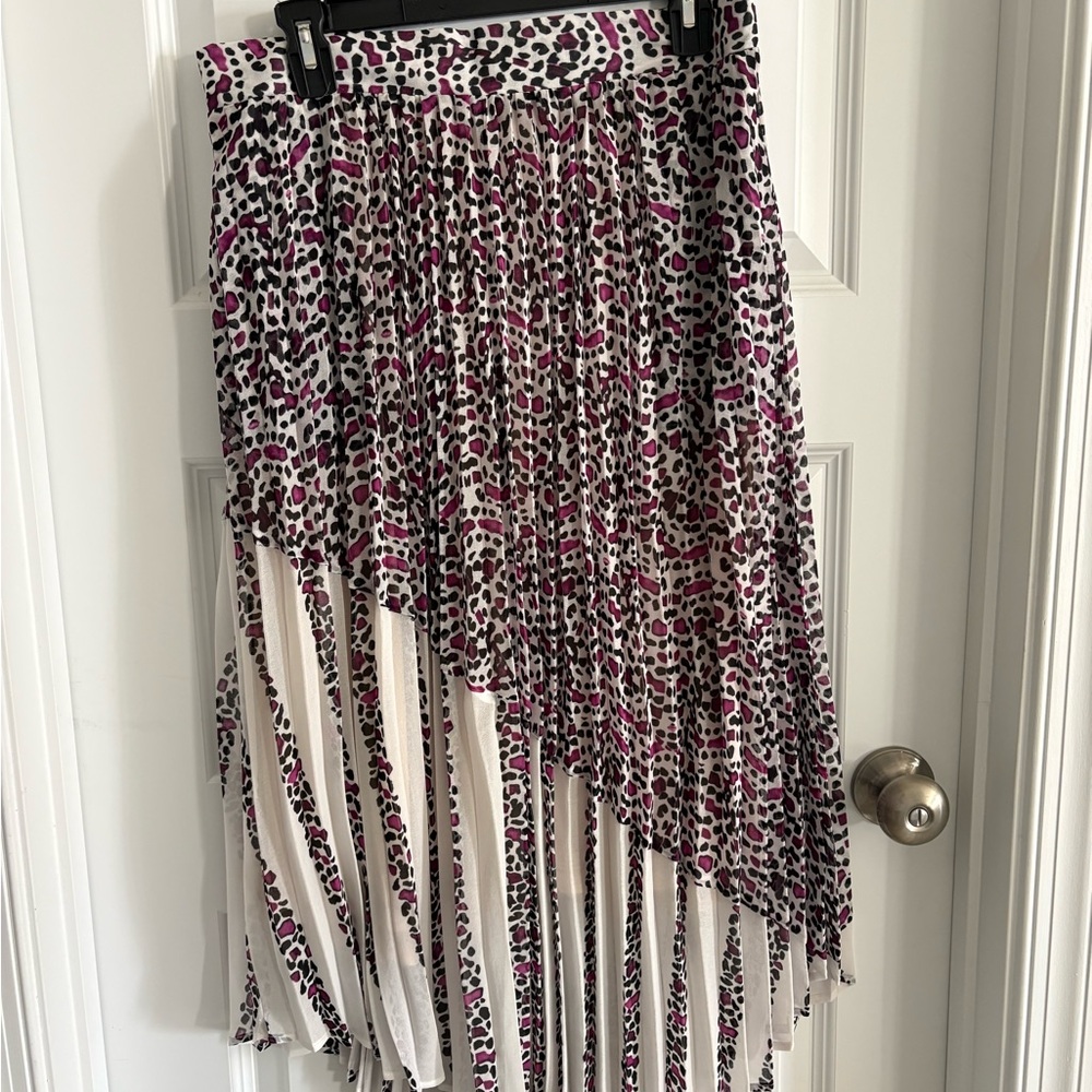 Lane Bryant Pink and Black Asymmetrical Skirt